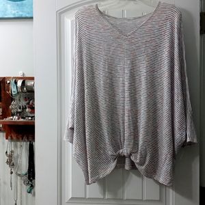 🖤🤍  MOVING SALE!!!             Oversized Batwing Lightweight Striped Sweater